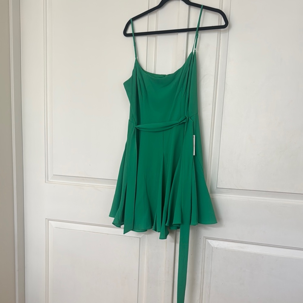 B Darlin Green Spaghetti Strap Mini Sundress